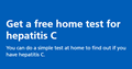 Get a free home test for hepatitis C