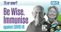 Image explaining Be Wise, Immunise Over 75s