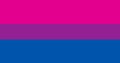 Bisexuality flag, pink purple and blue